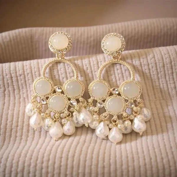 White_Alloy_Earring_Set_For_Women_Pack_Of_2