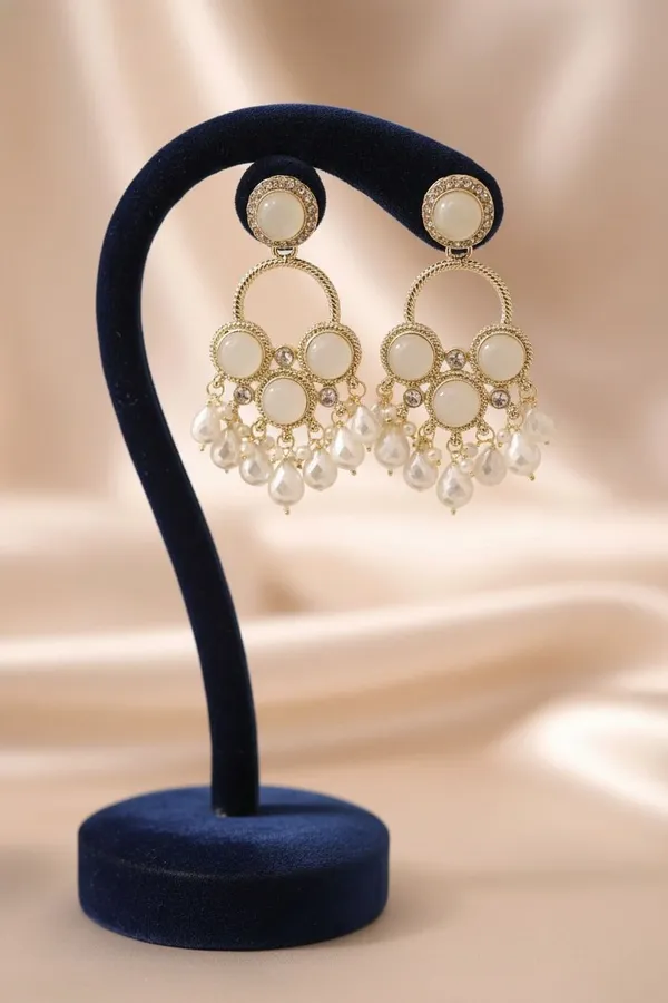 White_Alloy_Earring_Set_For_Women_Pack_Of_2