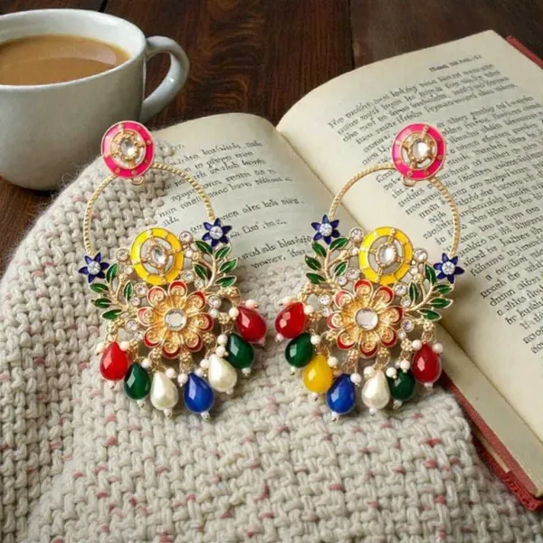 Multicolor_Alloy_Earring_Set_For_Women_Pack_Of_2