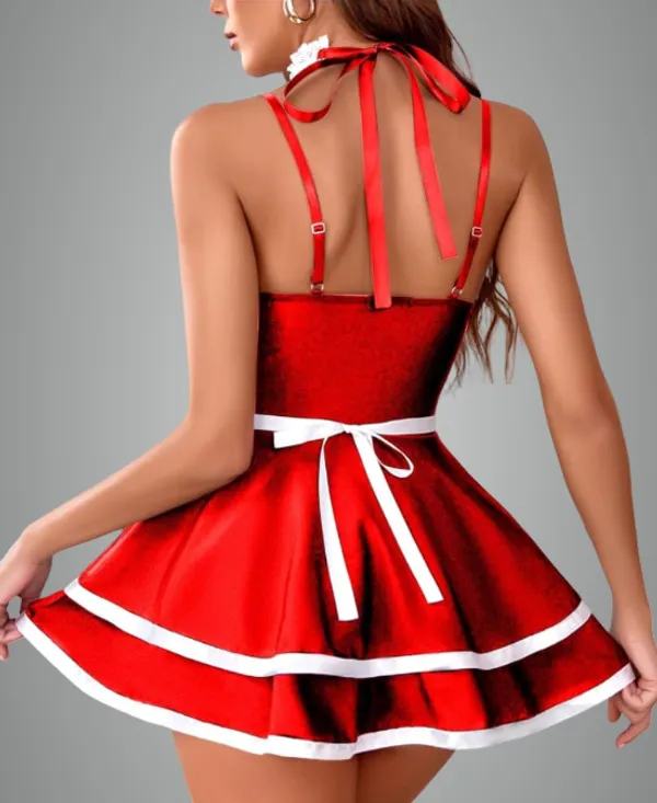 Red_Lace_Maid_Costume_Lingerie_Set_With_Removable_Apron_And_Adjustable_Straps
