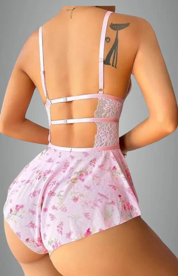 Pink_Floral_Lace_Babydoll_Lingerie_Set_With_Ruffle_Skirt