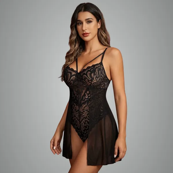 Black_Floral_Lace_Bodysuit_Lingerie