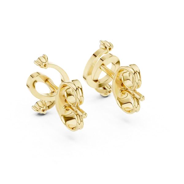 18K_Gold_Vermeil_&_Lab_Grown_Diamond_Luminous_Spiral_Earrings_For_Women_|_Pure_925_Silver
