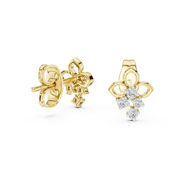 18K_Gold_Vermeil_&_Lab_Grown_Diamond_Casual_Earrings_For_Women_|_Pure_925_Silver