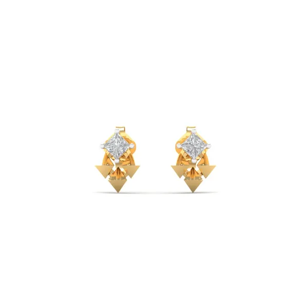 18K_Gold_Vermeil_&_Lab_Grown_Diamond_Triangle_Drop_Earrings_For_Women_|_Pure_925_Silver
