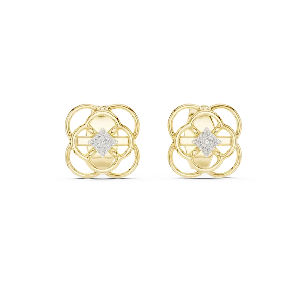 18K_Gold_Vermeil_&_Lab_Grown_Diamond_Floral_Earrings_For_Women_|_Pure_925_Silver