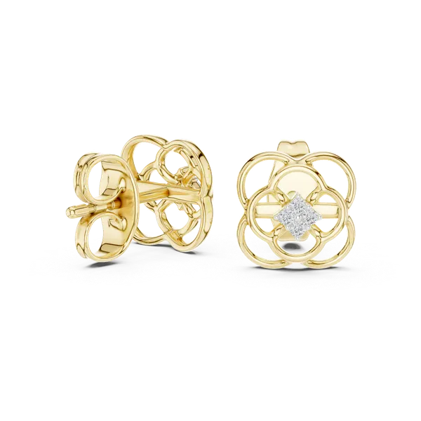 18K_Gold_Vermeil_&_Lab_Grown_Diamond_Floral_Earrings_For_Women_|_Pure_925_Silver