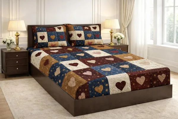 Multicolor_Jute_Bedsheet_Set_For_Bed_Room