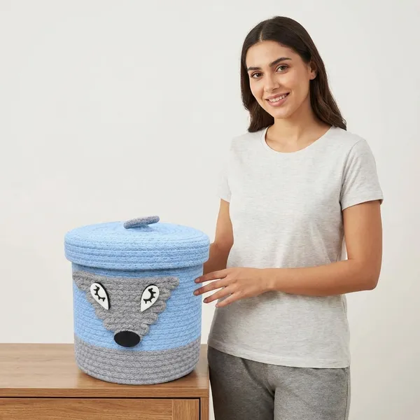 Blue_And_Grey_Jute_Storage_Basket_For_Home_Storage