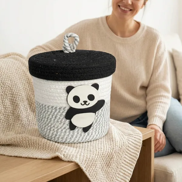 Black_And_White_Jute_Storage_Basket_For_Home_Storage