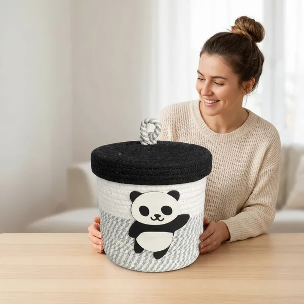 Black_And_White_Jute_Storage_Basket_For_Home_Storage