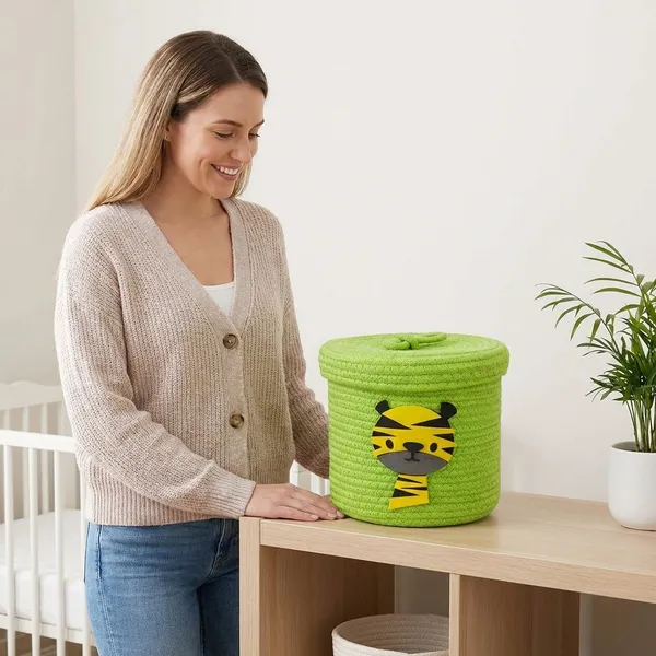 Green_And_Yellow_Jute_Storage_Basket_For_Home_Storage