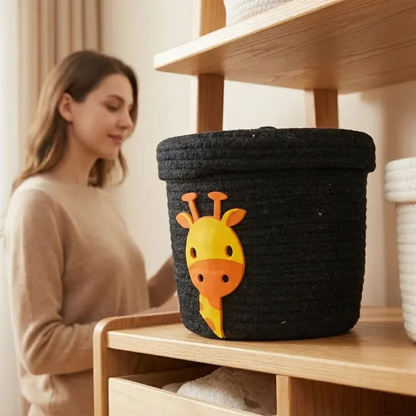 Black_And_Yellow_Jute_Storage_Basket_For_Home_Storage
