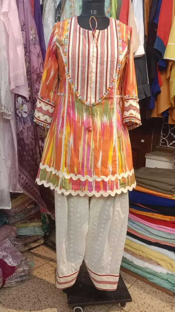 Multicolour_cotton_Kurta_With_Palazzo_Set_For_Women