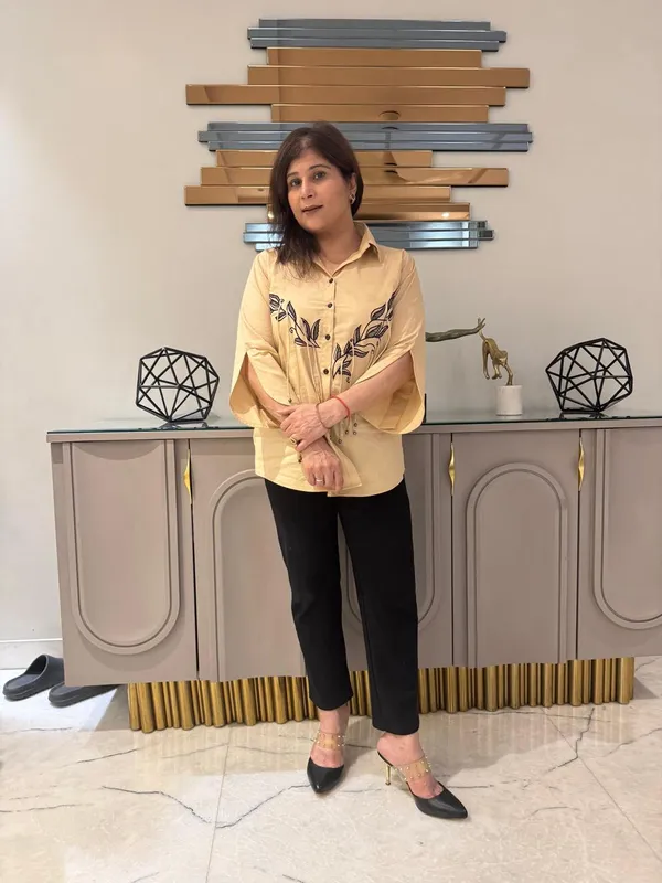 Yellow_cotton_Embroidered_Shirt_For_Women