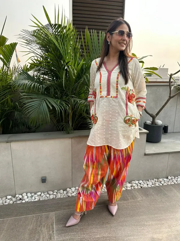 Multicolor_cotton_Kurti_With_Patiala_Set_For_Women