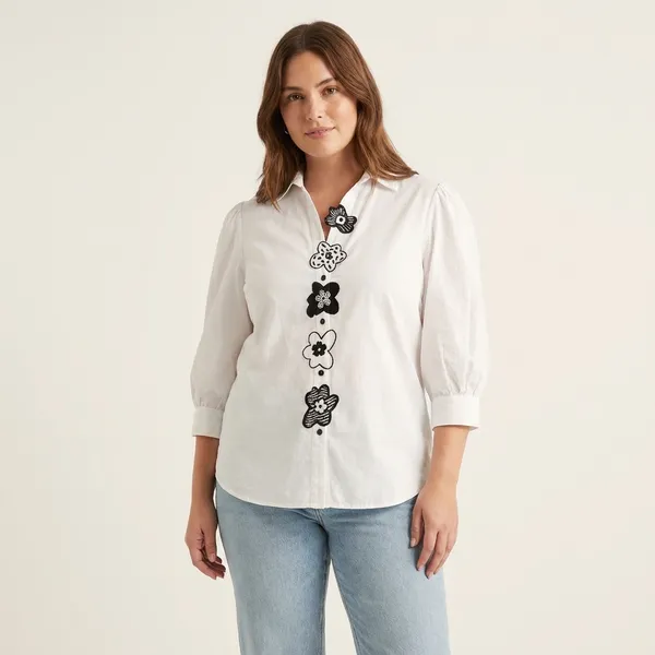 White_cotton_Button-Down_Shirt_For_Women