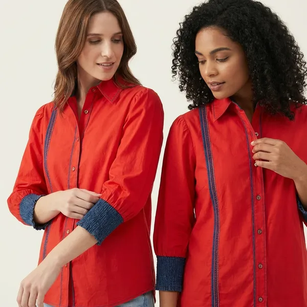 Red_cotton_Casual_Top_For_Women