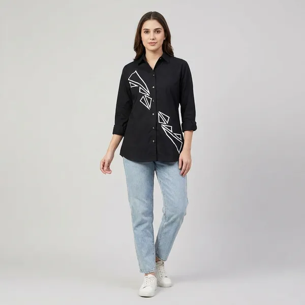 Black_cotton_Graphic_Print_Shirt_For_Women