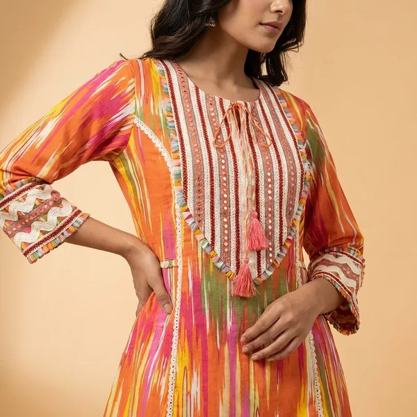 Multicolour_cotton_Kurta_With_Palazzo_Set_For_Women