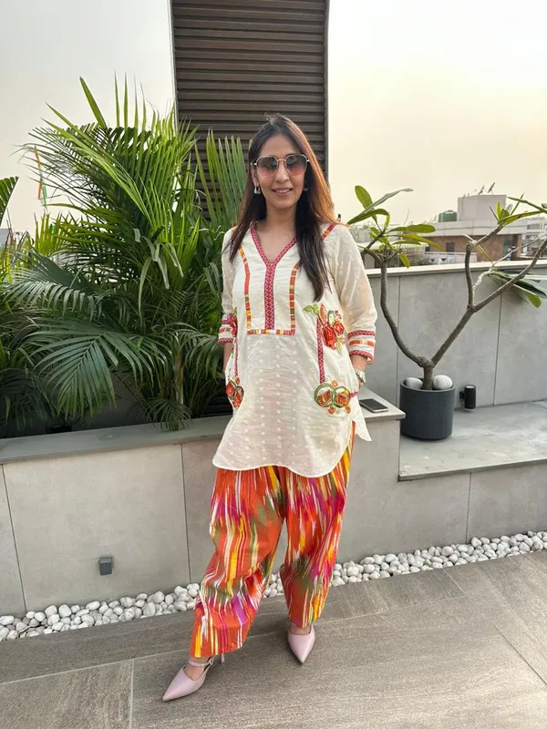 Multicolor_cotton_Kurti_With_Patiala_Set_For_Women