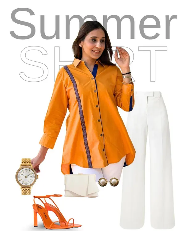 Orange_cotton_Formal_Shirt_For_Women