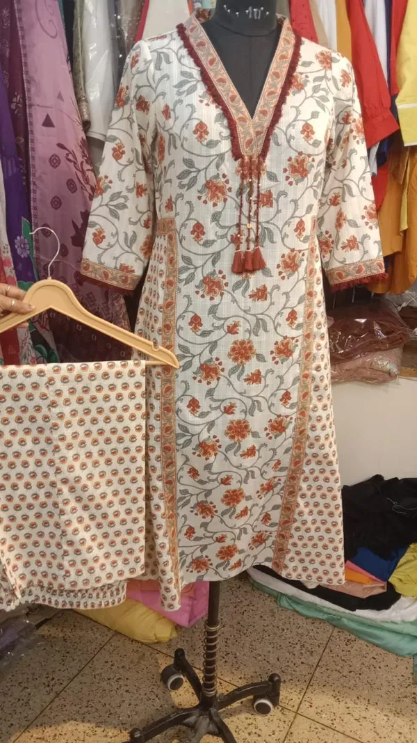 Multicolor_cotton_Kurti_With_Palazzo_Set_For_Women