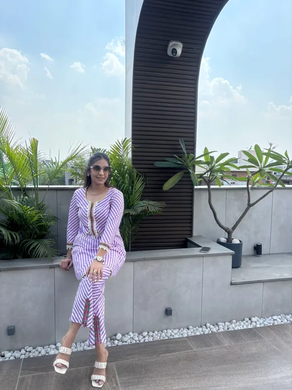 stripe_kurta_set