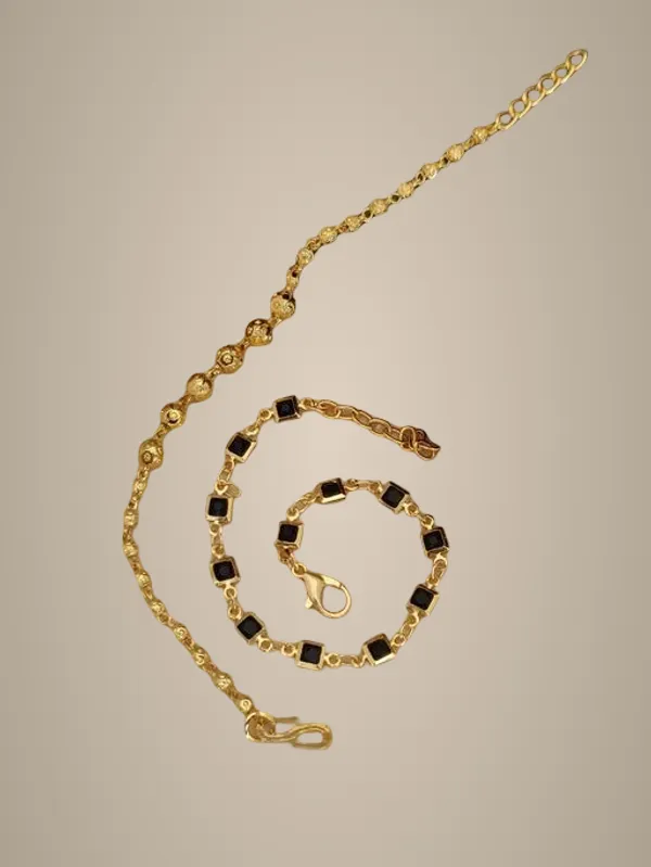 Fancy_Gold_Plated_Black_Stone_Nazariya_Bracelet_For_Girls_Latest_Design