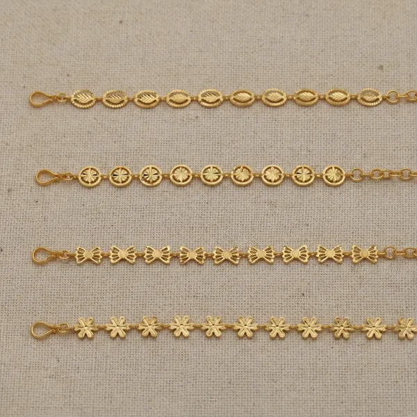Set_Of_4_Gold_Plated_Assorted_Chain_Bracelets_Leaf_Butterfly_Floral_Daily_Wear_Combo_Pack