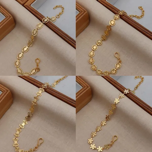 Set_Of_4_Gold_Plated_Assorted_Chain_Bracelets_Leaf_Butterfly_Floral_Daily_Wear_Combo_Pack