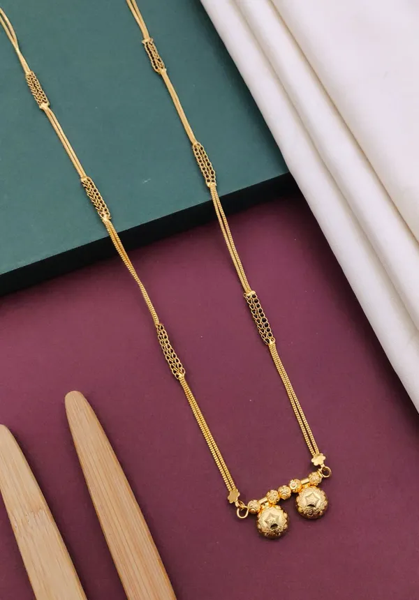 Micro_Gold_Plated_36_Long_Double_Chain_Mangalsutra_For_Women_Star_Cut_Round_Ball_Pendant_Traditional_Design_Fancy_Daily_Use_Ethnic_Necklace_Jewellery
