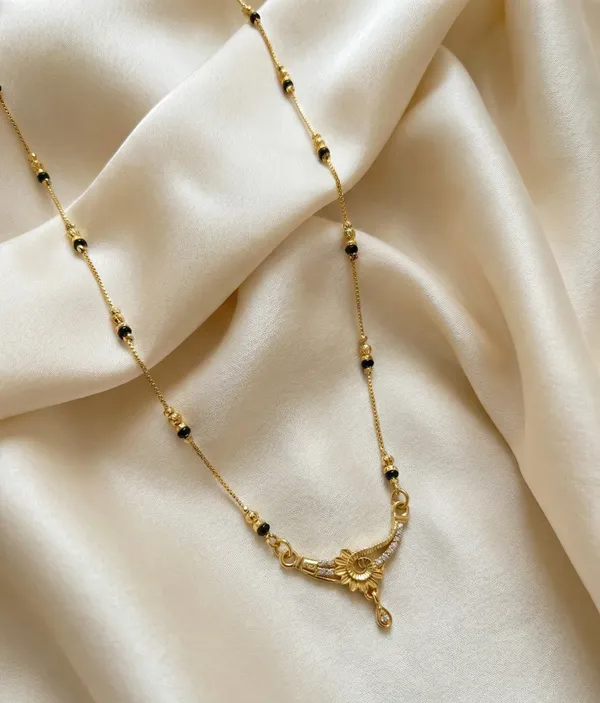 Gold_Plated_Black_Beads_Mangalsutra_For_Women_Stylish_Cz_Stone_Studded_Designer_Pendant_Lightweight_Daily_Wear_Traditional_Mangal_Chain_Necklace