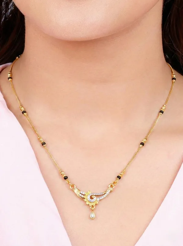 Gold_Plated_Black_Beads_Mangalsutra_For_Women_Stylish_Cz_Stone_Studded_Designer_Pendant_Lightweight_Daily_Wear_Traditional_Mangal_Chain_Necklace