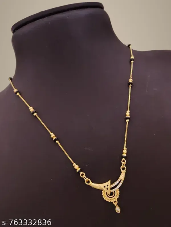 Gold_Plated_Black_Beads_Mangalsutra_For_Women_Stylish_Cz_Stone_Studded_Designer_Pendant_Lightweight_Daily_Wear_Traditional_Mangal_Chain_Necklace