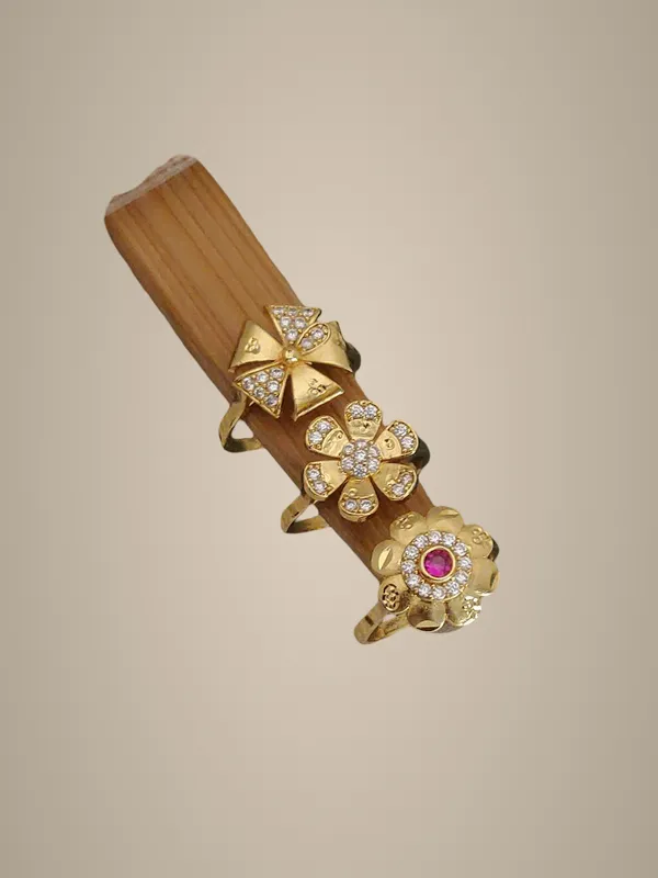 Gold-Plated_Floral_&_Geometric_Design_Ring_Set_(Pack_of_3)