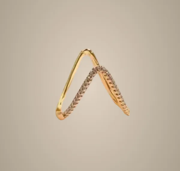 Latest_Trendy_V_Design_Adjustable_Ring_For_Women_Gold_Plated_American_Diamoond_Open_Finger_Ring_Free_Size_For_Daily_Party_Wear