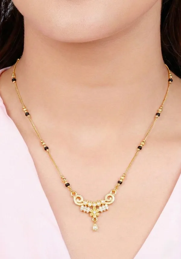 Latest_Gold_Plated_Mangalsutra_For_Women_Cz_Floral_Pendant_Black_Beads_Chain_Fancy_Daily_Wear_Jewellery