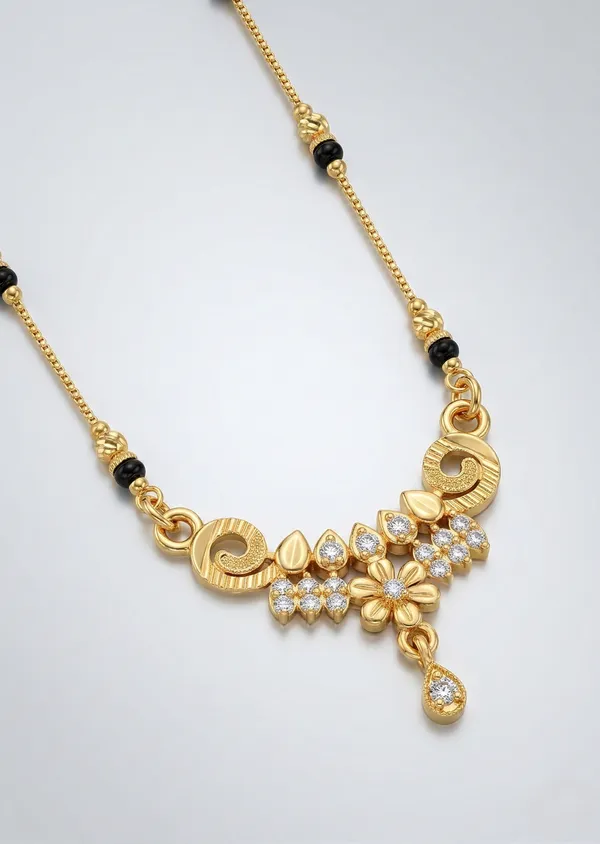 Latest_Gold_Plated_Mangalsutra_For_Women_Cz_Floral_Pendant_Black_Beads_Chain_Fancy_Daily_Wear_Jewellery