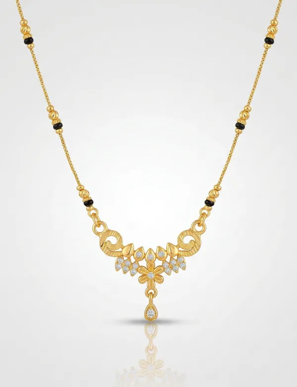 Latest_Gold_Plated_Mangalsutra_For_Women_Cz_Floral_Pendant_Black_Beads_Chain_Fancy_Daily_Wear_Jewellery
