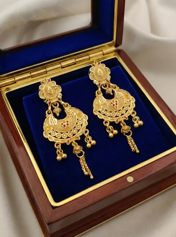 Gold_Plated_Designer_Chandbali_Earrings_For_Women_Floral_Ethnic_Long_Drop_Earrings_Wedding_Jewellery