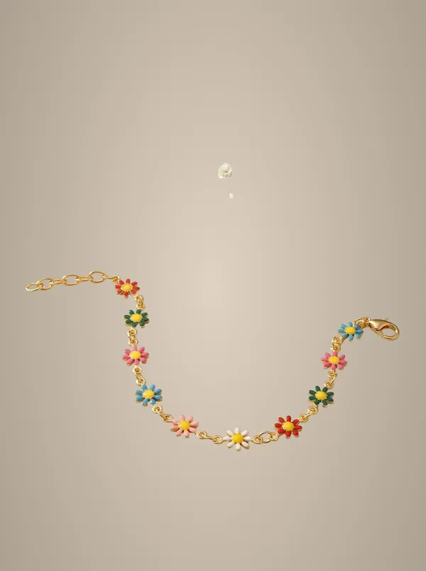 Colorful_Daisy_Flower_Charm_Bracelet
