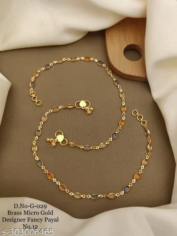 Brass_Micro_Gold_Designer_Fancy_Payal_Anklet_No.12