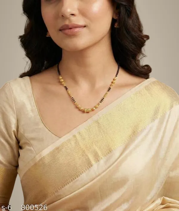 Latest_Barrel_Pendant_Short_Mangalsutra_Gold_Plated_Ad_Stone_Cylinder_Design_Necklace