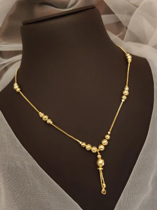Women_S_Gold_Tone_Necklace_Simple_Traditional_Chain_For_Daily_Festive_Wear
