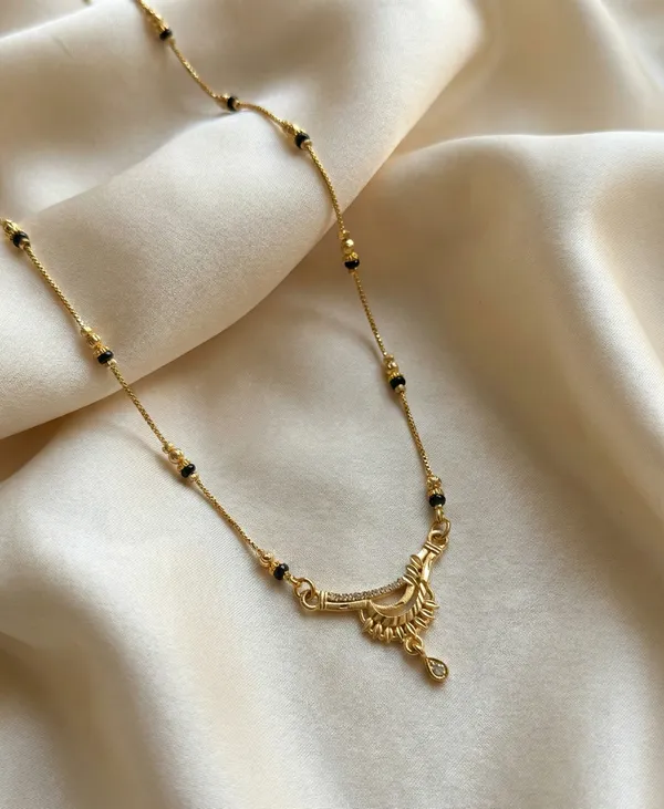 Gold_Plated_Black_Beads_Mangalsutra_For_Women_Stylish_Cz_Stone_Studded_Designer_Pendant_Lightweight_Daily_Wear_Traditional_Mangal_Chain_Necklace