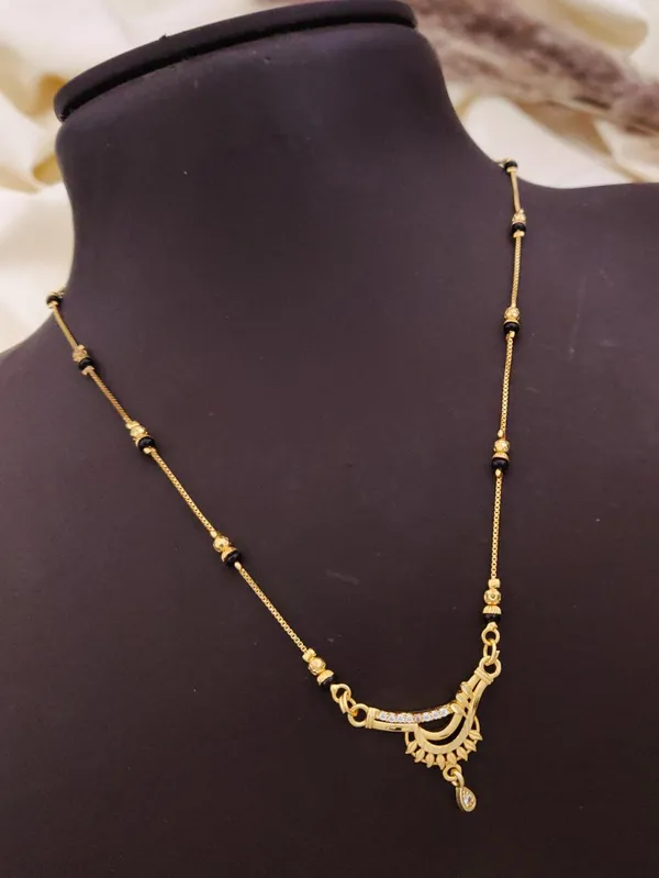 Gold_Plated_Black_Beads_Mangalsutra_For_Women_Stylish_Cz_Stone_Studded_Designer_Pendant_Lightweight_Daily_Wear_Traditional_Mangal_Chain_Necklace