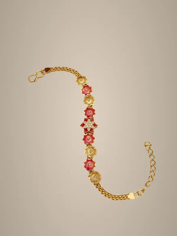 Floral_Charm_Bracelet_with_Colorful_Enamel_Flowers