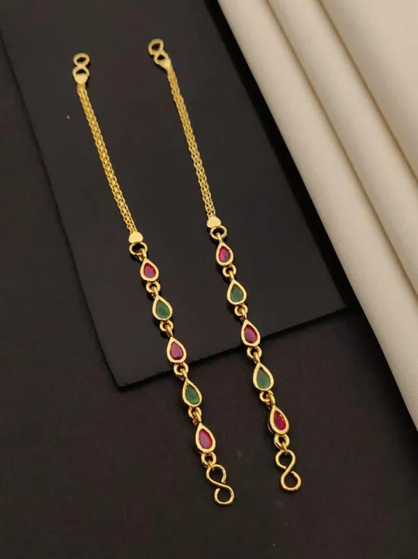 Multicolor_Stone_Studded_Gold-Tone_Anklet_Pair