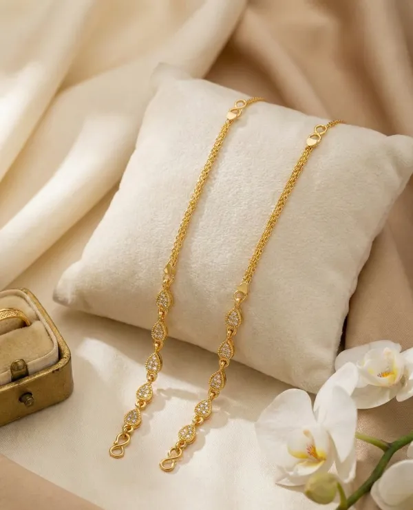 Women_Gold_Plated_Pear_Shape_Ad_Stone_Kan_Chain_Elegant_Double_Layer_Ear_Chain_Wedding_Party_Wear_Jewellery